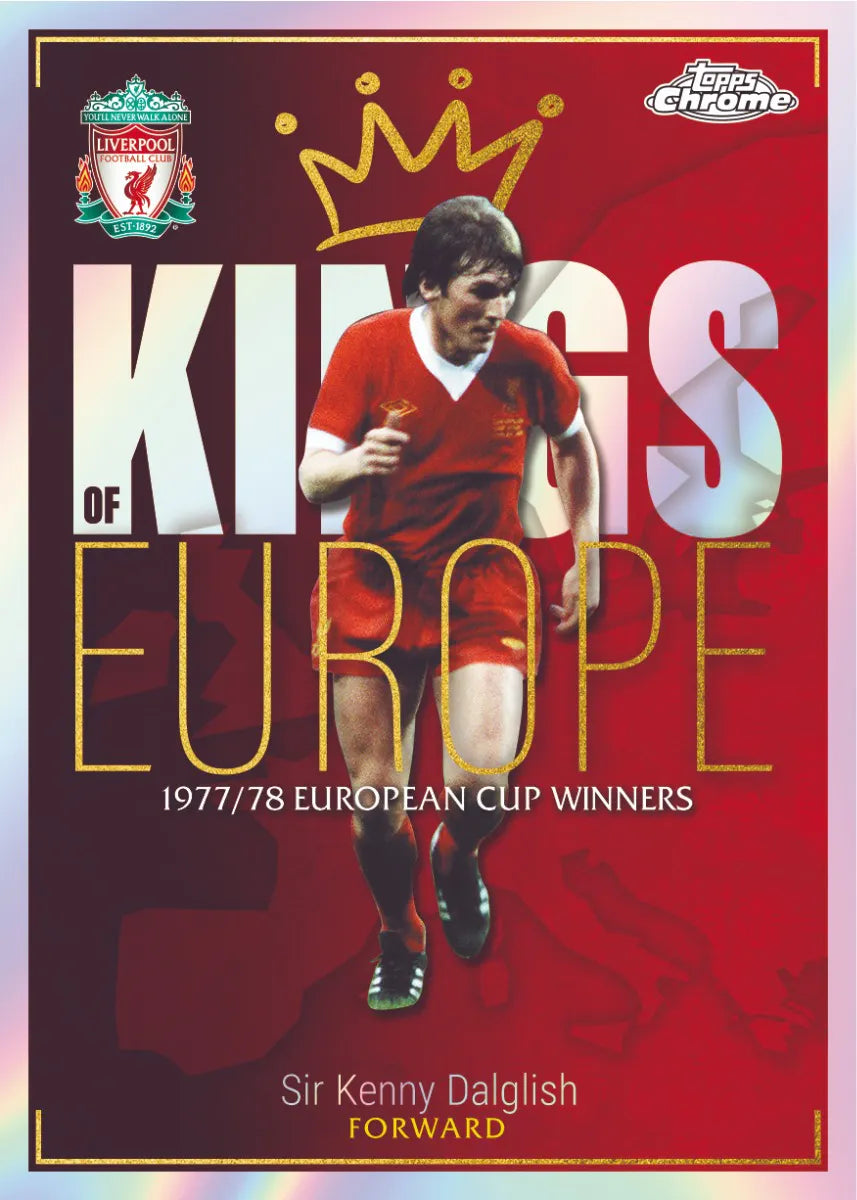 Topps Chrome Liverpool FC 23/24 Trading Cards Pack - Premium Football Collectibles for Fans & Collectors | Perfect for Display, Gifts, and Match Day Memorabilia
