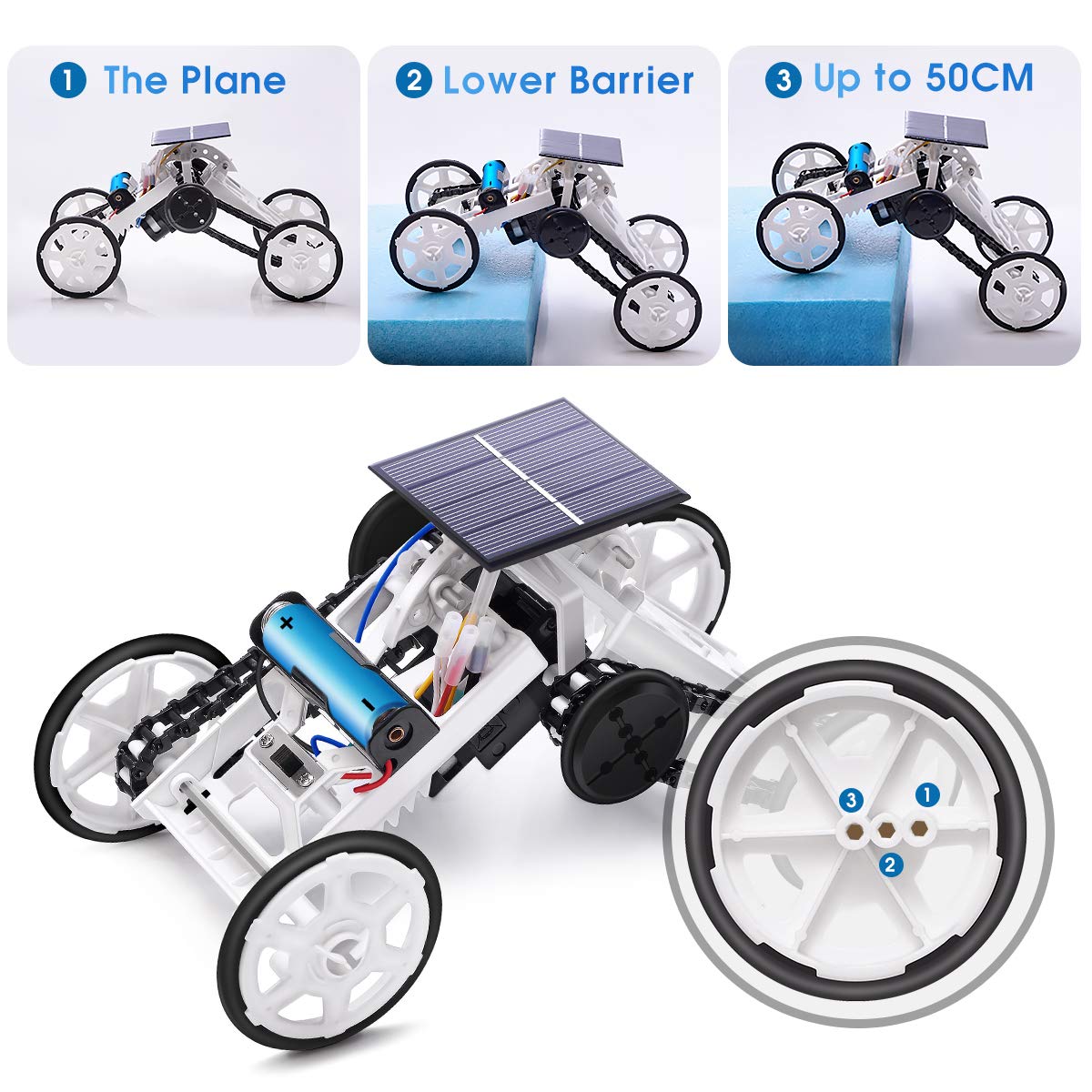 Selieve STEM Solar Powered Climbing Vehicle Kit - DIY Mechanical Engineering Toy for Kids Ages 6-12, Educational Science Building Project | Perfect Birthday & Easter Gift for Boys & Girls | Fun Outdoor & Indoor STEM Learning Activity