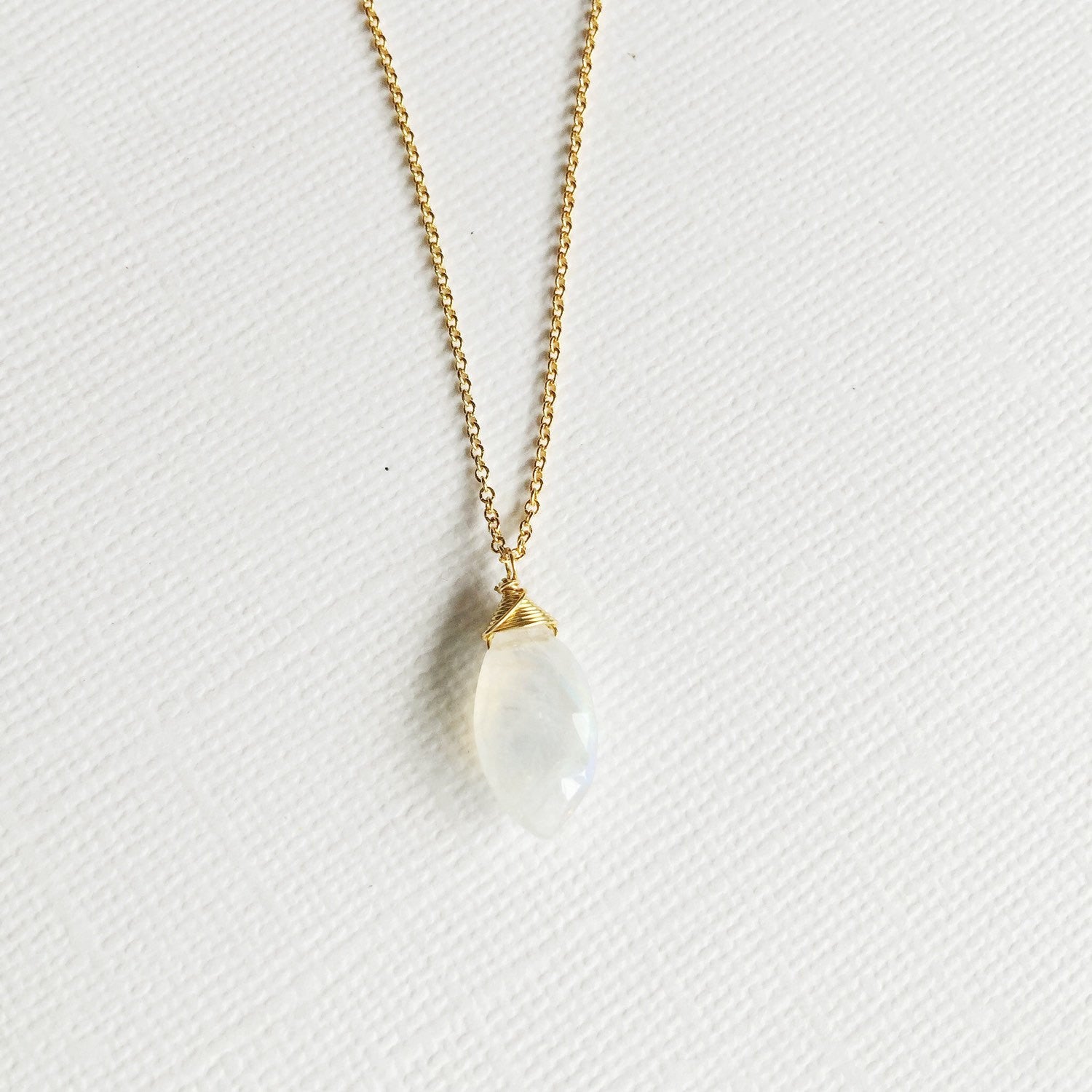 Yazmin Moonstone Necklace (N191) - Elegant Silver Pendant for Women, Perfect for Gifts, Weddings & Everyday Wear