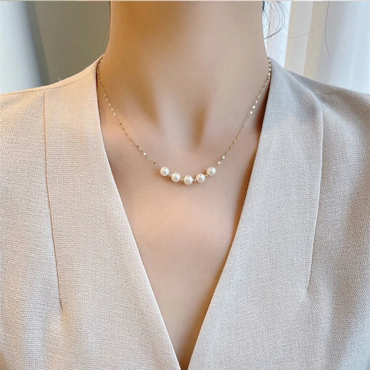 Elegant Freshwater Pearl Choker Necklace for Women | Classic White Pearl Jewelry Gift for Brides, Party & Special Occasions | A8286