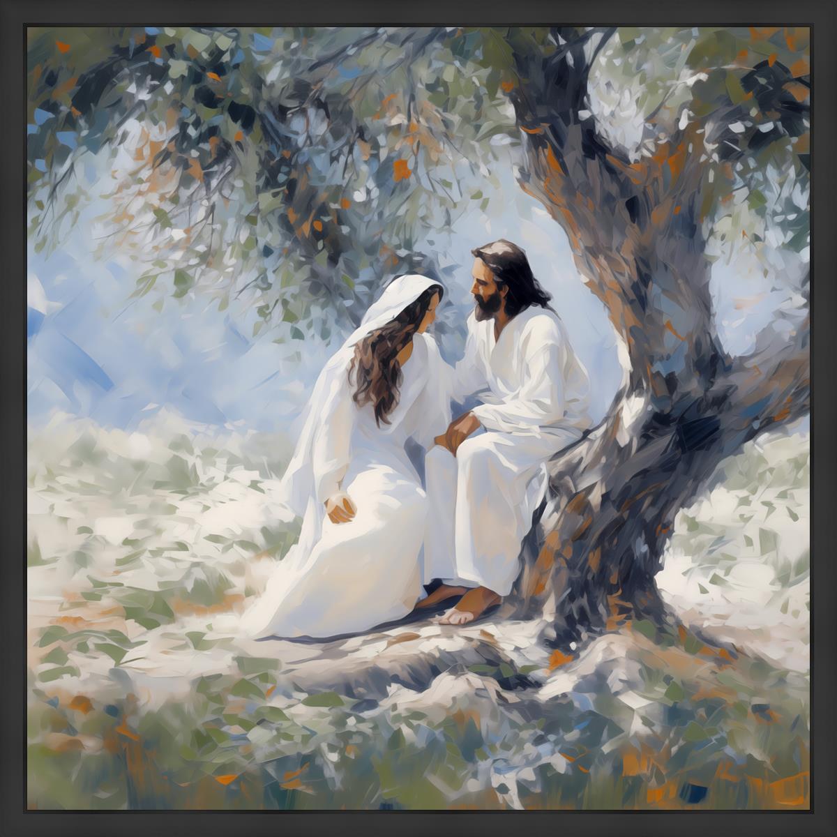 Abide With Me Large Wall Art - Inspirational Canvas Print for Home Decor, Living Room, Bedroom & Office - Perfect Gift for Housewarming, Wedding & Holidays