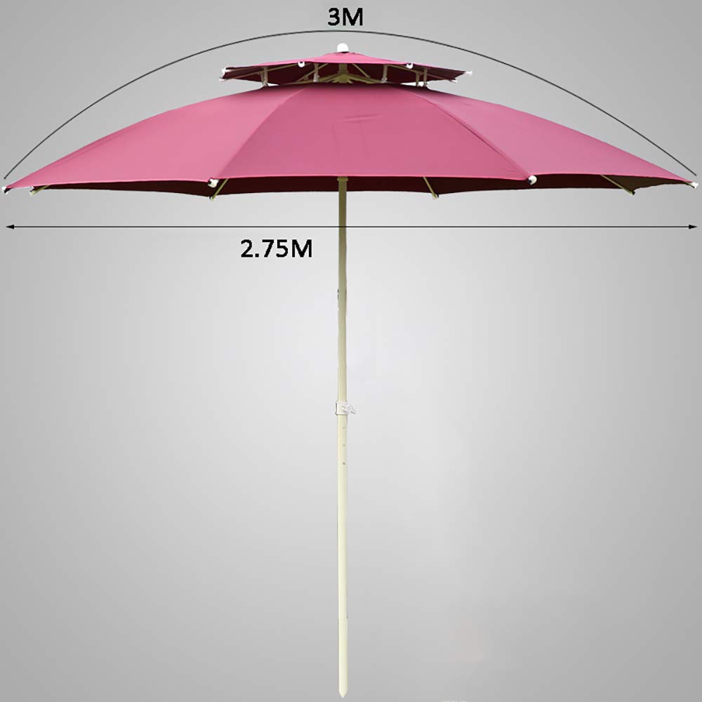 PARASOL WYZQQ 10ft Large 3M Double Canopy Round Outdoor Patio Umbrella - Sun & Rain Protection for Garden, Deck, Backyard, Pool - Perfect for Outdoor Dining, Lounging and Summer Gatherings
