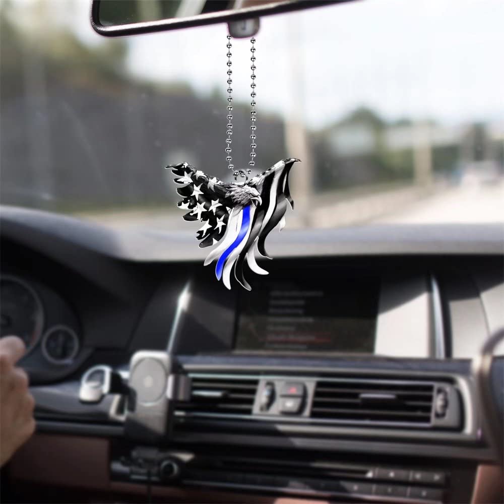 American Flag Eagle Car Decorations - Cute Window & Interior Mirror Pendants for Cars & Trailers - Patriotic Vehicle Accessories for Road Trips & Daily Commutes