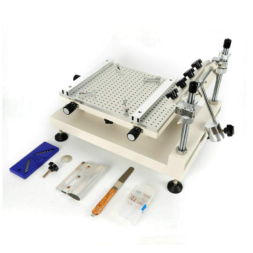 High Precision PCB Stencil Printer Machine 3040 - Adjustable Height SMT Solder Paste Printing Equipment with X/Y-Axis Knobs | Ideal for Electronics Assembly & PCB Prototyping