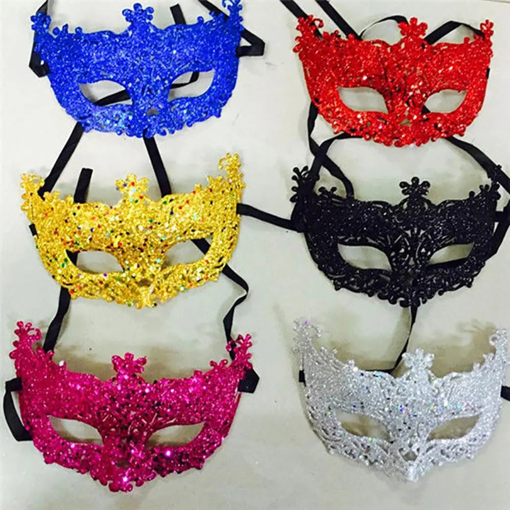 Sparkling Anime Cosplay Mask - Glitter Masquerade Face Cover for Halloween, Cosplay, and Themed Parties - Perfect for Costumes and Festive Events