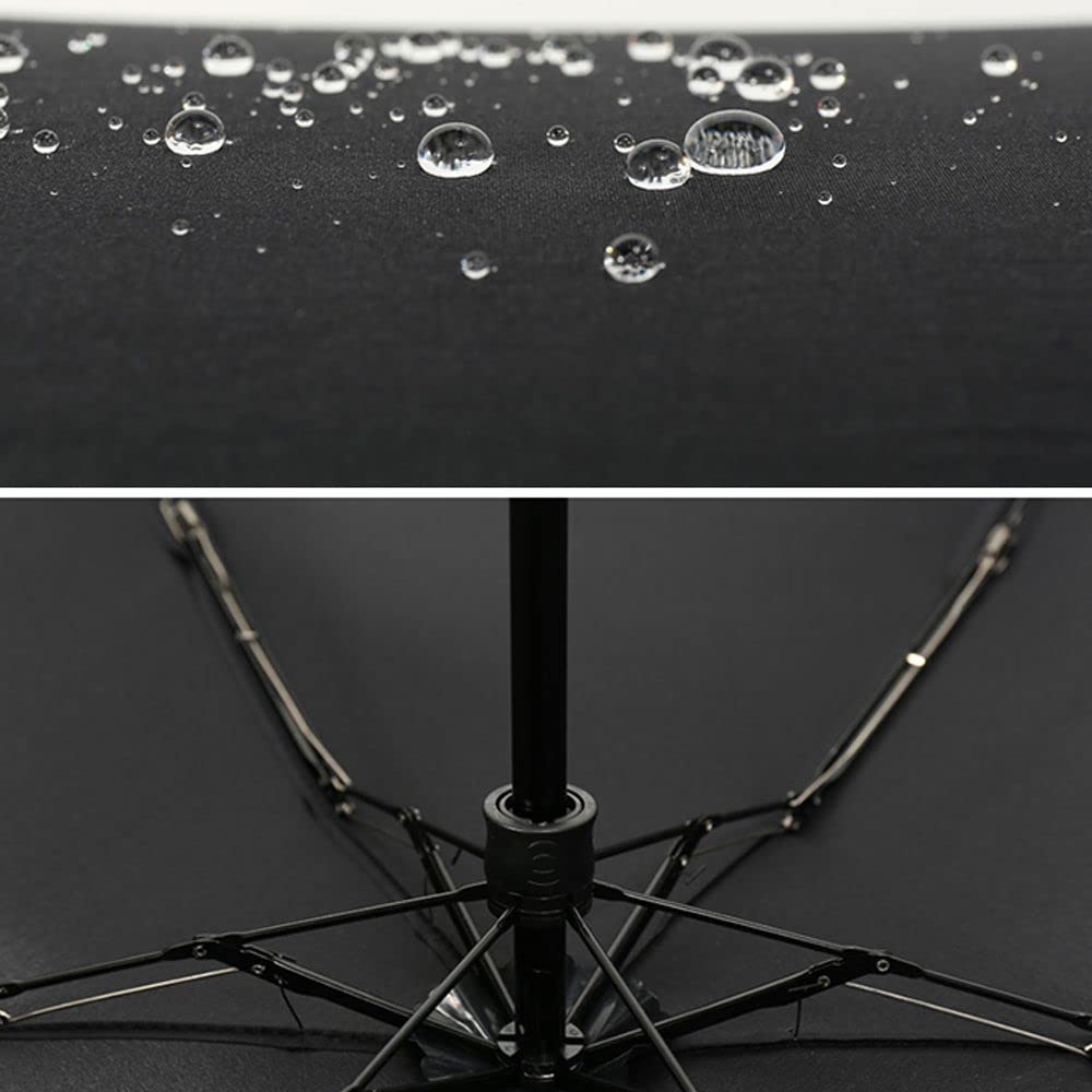 Andy's Orchids Lightweight Mini Umbrella - Compact 5-Fold Travel Umbrella for Women & Men, Portable Pocket-Sized Sun & Rain Protection (Black) - Perfect for Commuting, Outdoor Activities & Travel Accessories