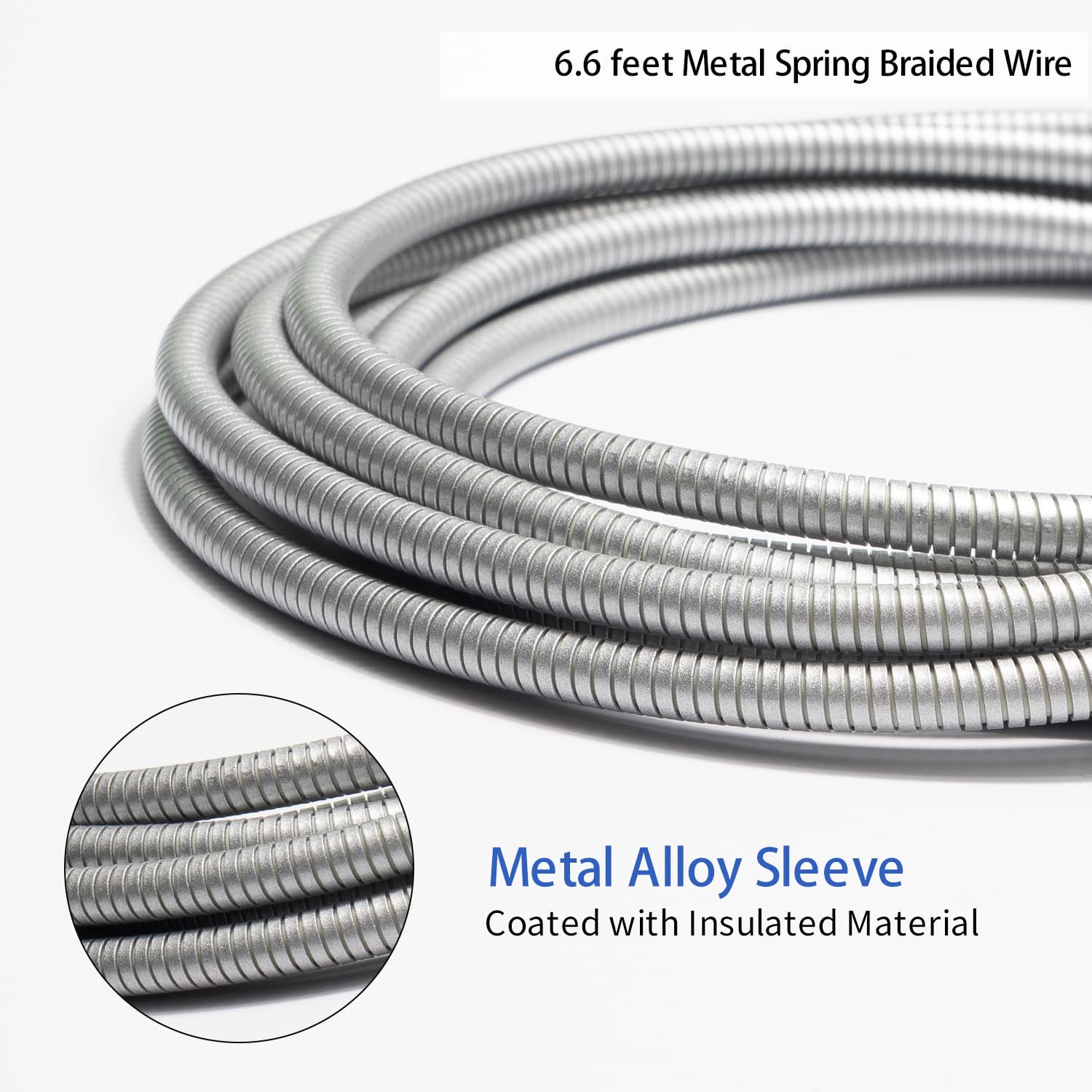 MFi Certified Lightning Cable [2 Pack 6.6ft] - Durable Metal Braided USB C to Lightning Cable with Short-Circuit Protection & Fast Charging - Perfect for iPhone, iPad & Car Charging