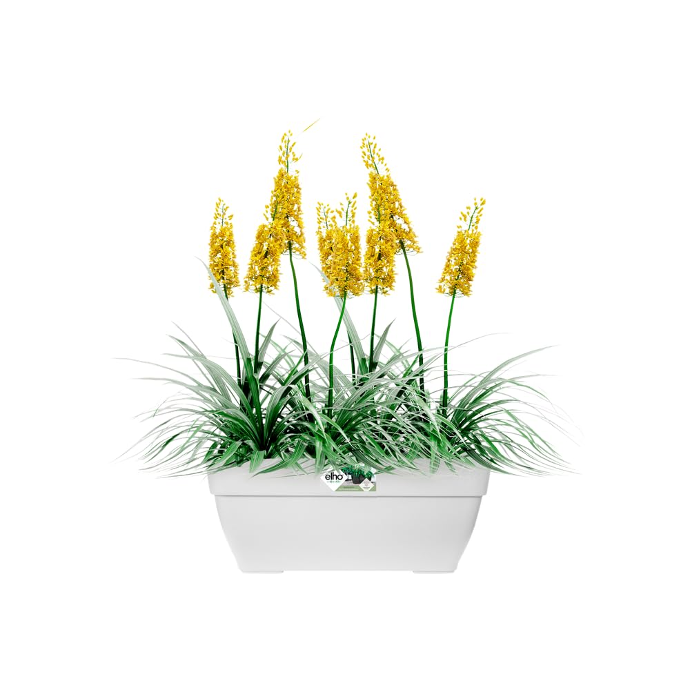 elho Vibia Campana Trough 80 - White Recycled Outdoor Planter - 30.1