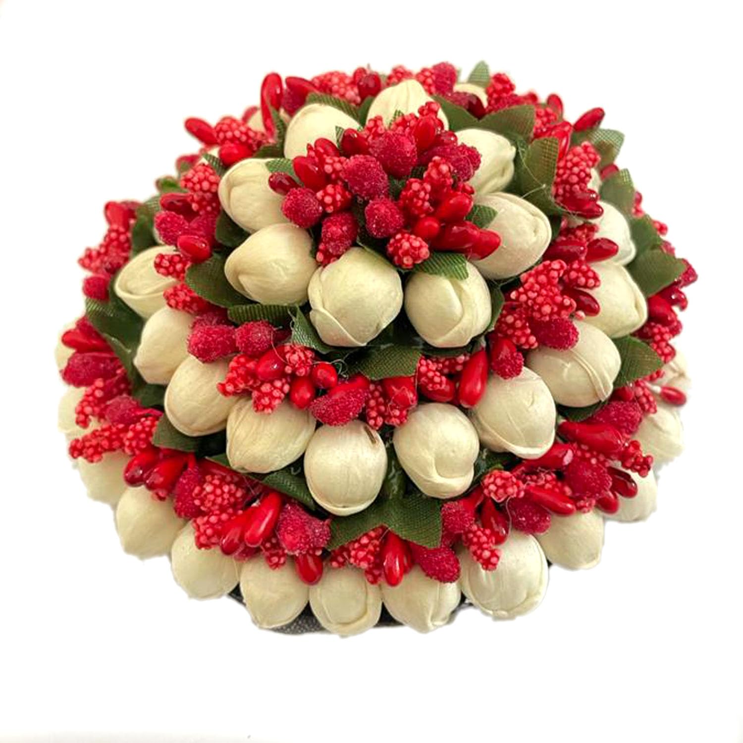GuruEmbelish Artificial Flower Hair Bun Gajra - Bridal Hair Accessories for Women & Girls (Pack of 1) | Perfect for Weddings, Parties & Traditional Indian Hairstyles