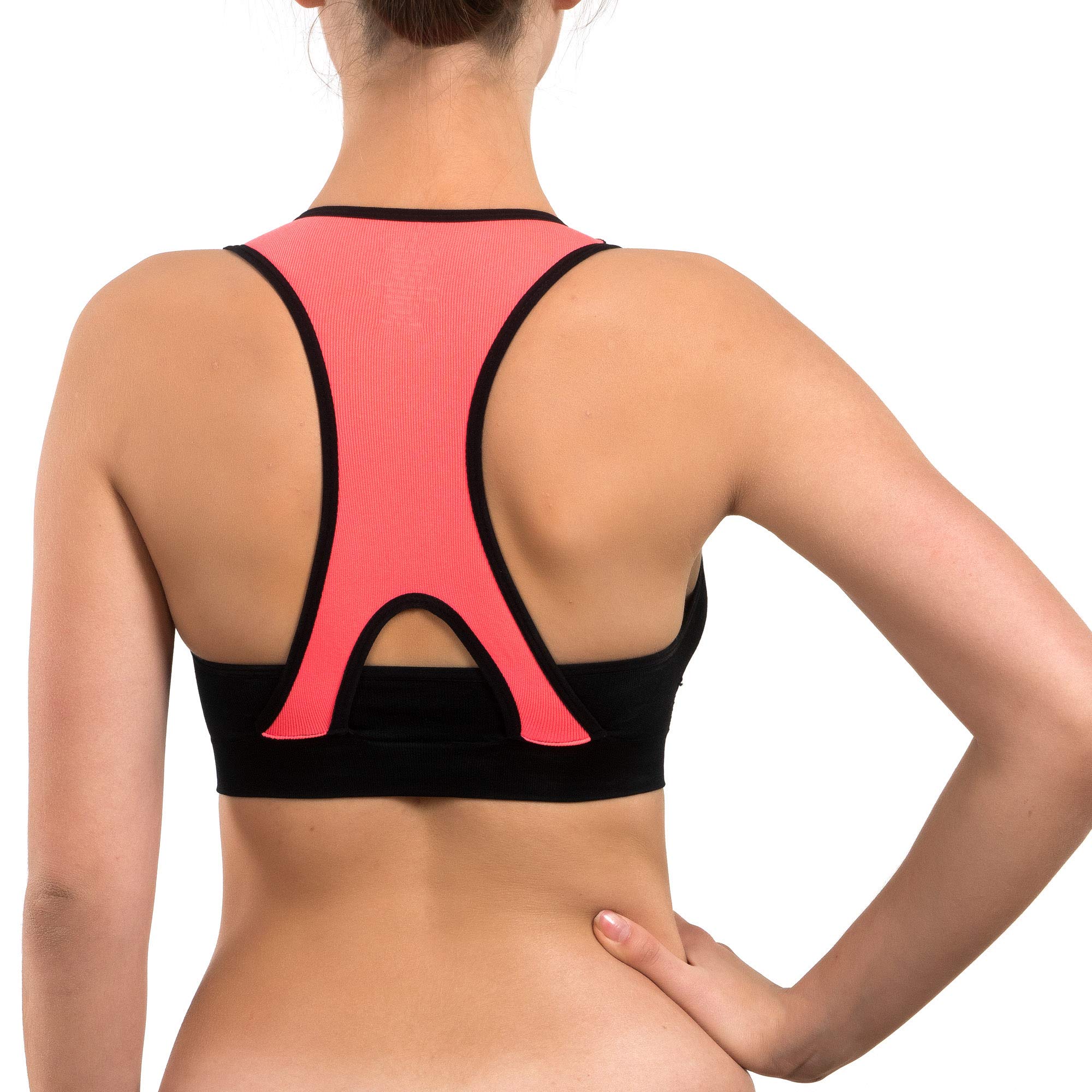 Alyce Ives Women's Wireless Sports Bra 4-Pack - Padded Workout Bras for Gym, Running & Yoga | Comfortable & Supportive Activewear for Fitness & Exercise