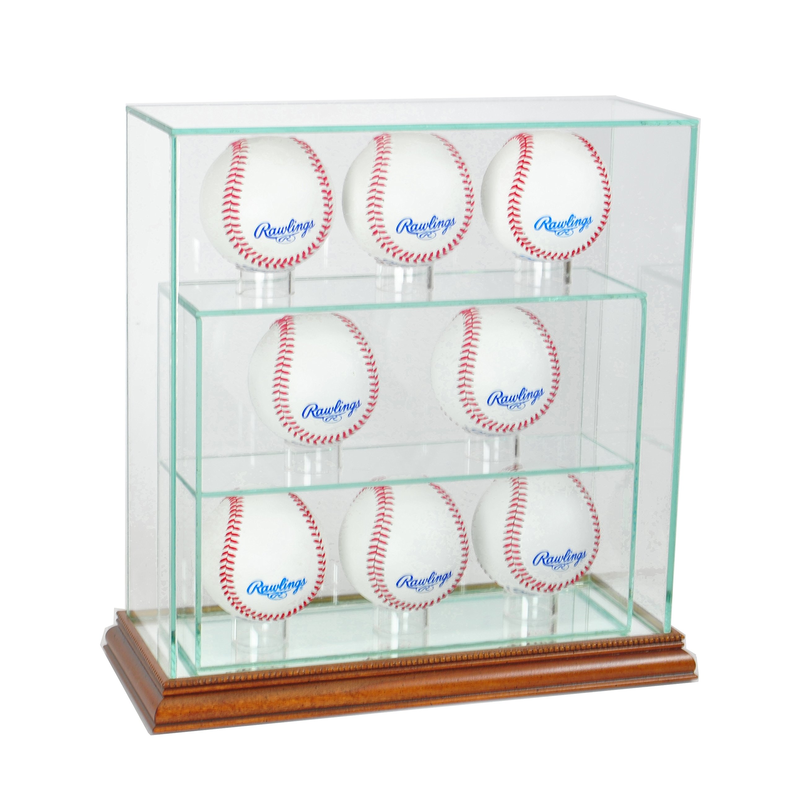 8 Upright Baseball Display Case - Premium Acrylic Showcase for Collectible Baseballs - Perfect for Home, Office, or Sports Memorabilia Display