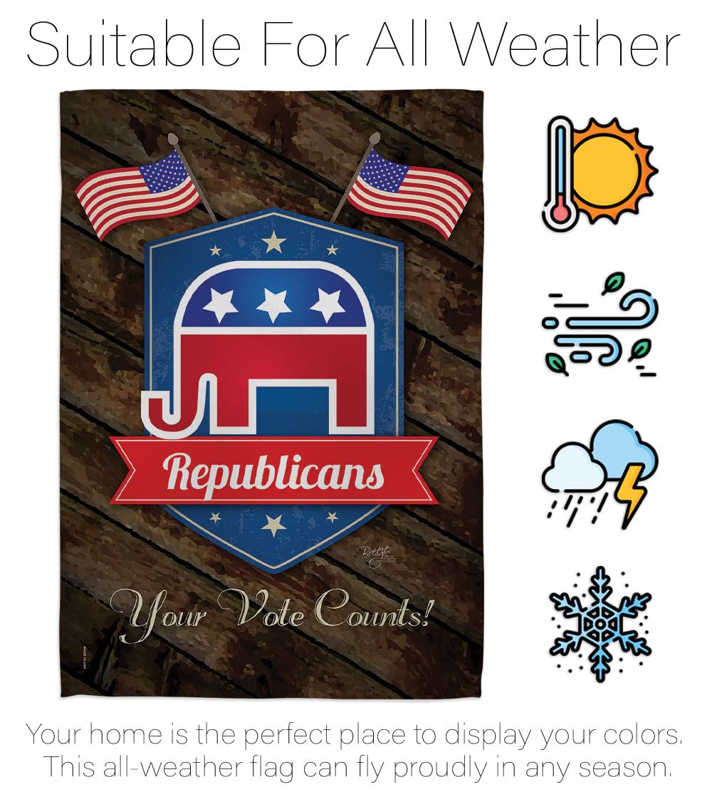 Patriotic Vertical House Flag Set - 28x40in w/Flagpole - Perfect for Home & Garden Decor