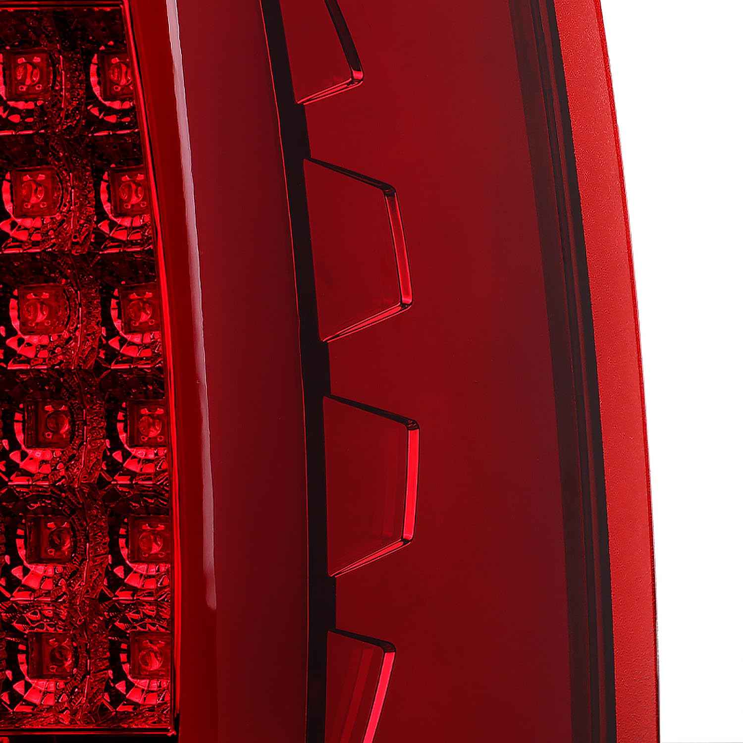 Spec-D Tuning Red LED Bar Tail Lights for 2002-2006 Dodge Ram 1500/2500/3500 - Left & Right Pair Assembly - Durable & Bright LED Brake Lights for Enhanced Night Visibility & Style Upgrade
