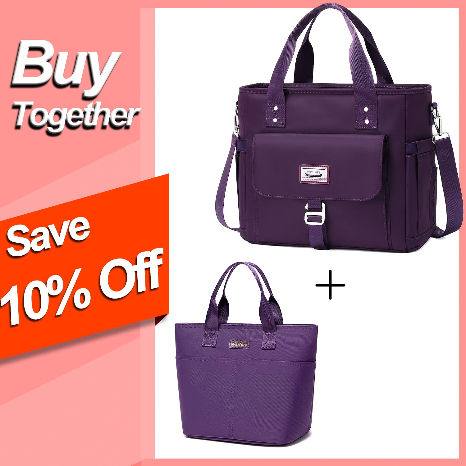 Extra Large Lunch Tote Bag for Women - Insulated Work & Picnic Lunchbox