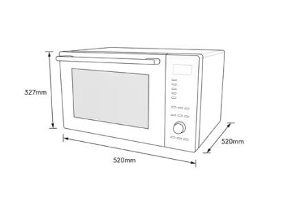 Electrolux EMC30D22BM 30L Digital Air Fryer Convection Oven - Healthy Oil-Free Cooking for Family Meals, Snacks & Baking