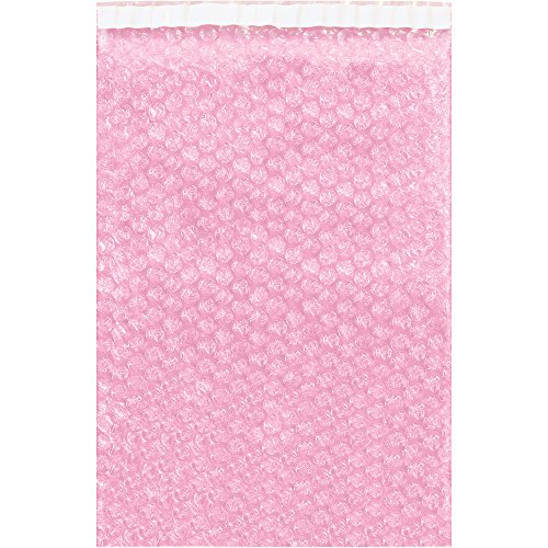 Aviditi 250 Pack 12 x 11.5 Inch Self-Seal Anti-Static Bubble Pouch Bags - Pink for Electronics Protection, Secure Shipping & Safe Storage | Ideal for Packaging Small Gadgets, Jewelry & Fragile Items