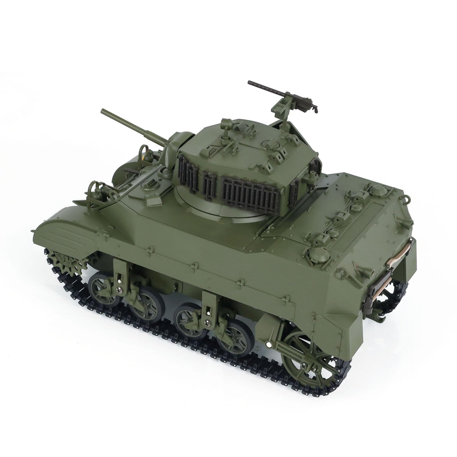 1/16 Scale RTR Tank Model - US Stuart M5A1 & British VI Light Tank with High Speed, Sound & Lights - Perfect for Military Enthusiasts & Hobby Collectors - Battlefield Display & RC Tank Racing