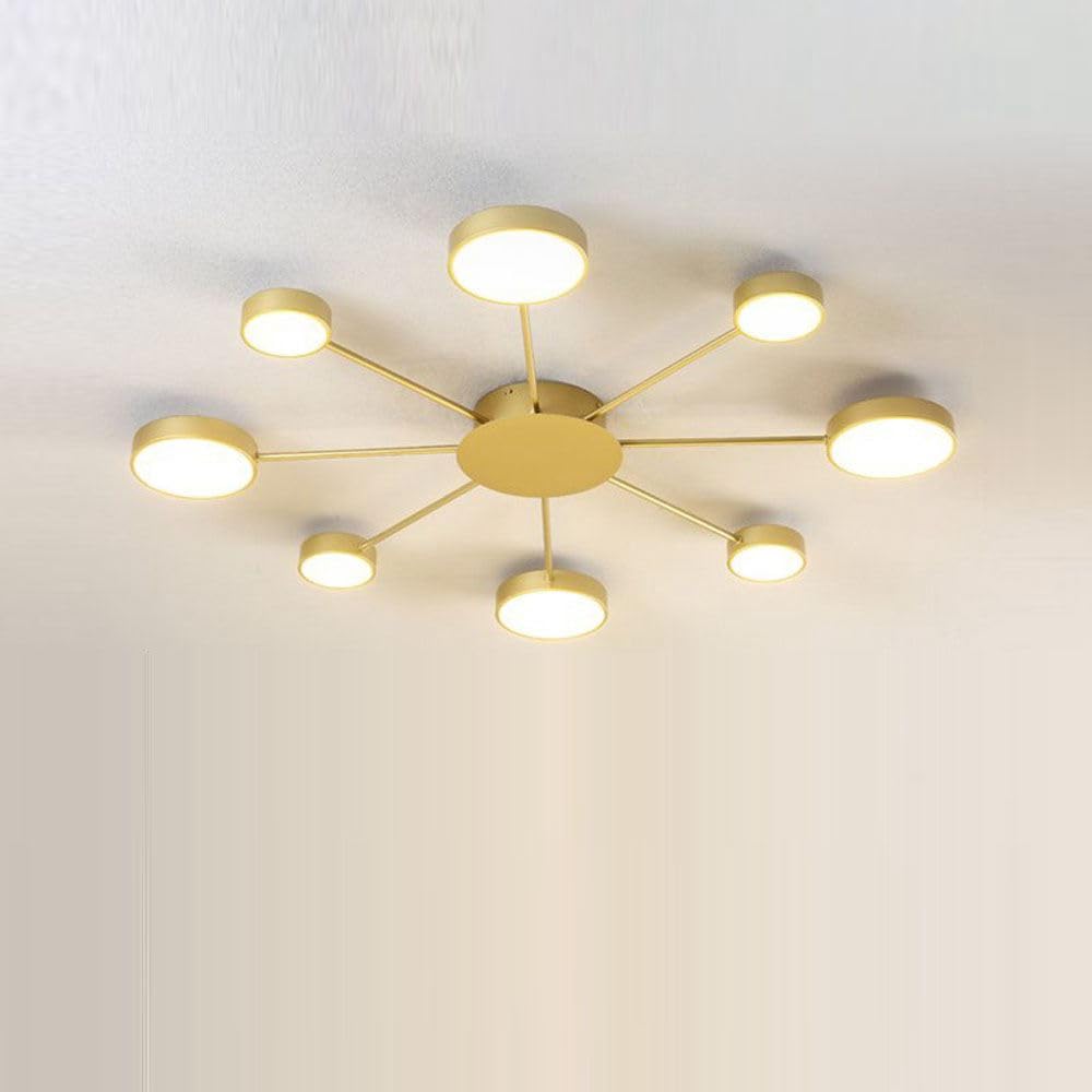 8-Light LED Dandelion Chandelier - Modern Ceiling Light Fixture for Dining Room, Living Room, Bedroom & Restaurant Decor - Romantic Ambience Lighting for Home & Commercial Spaces
