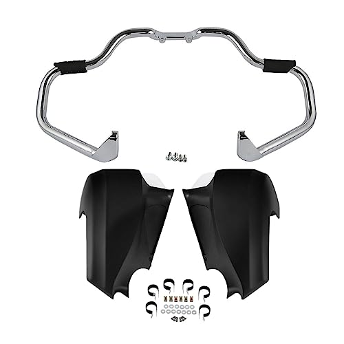 Chrome Crash Bar+Matte Black Fairing