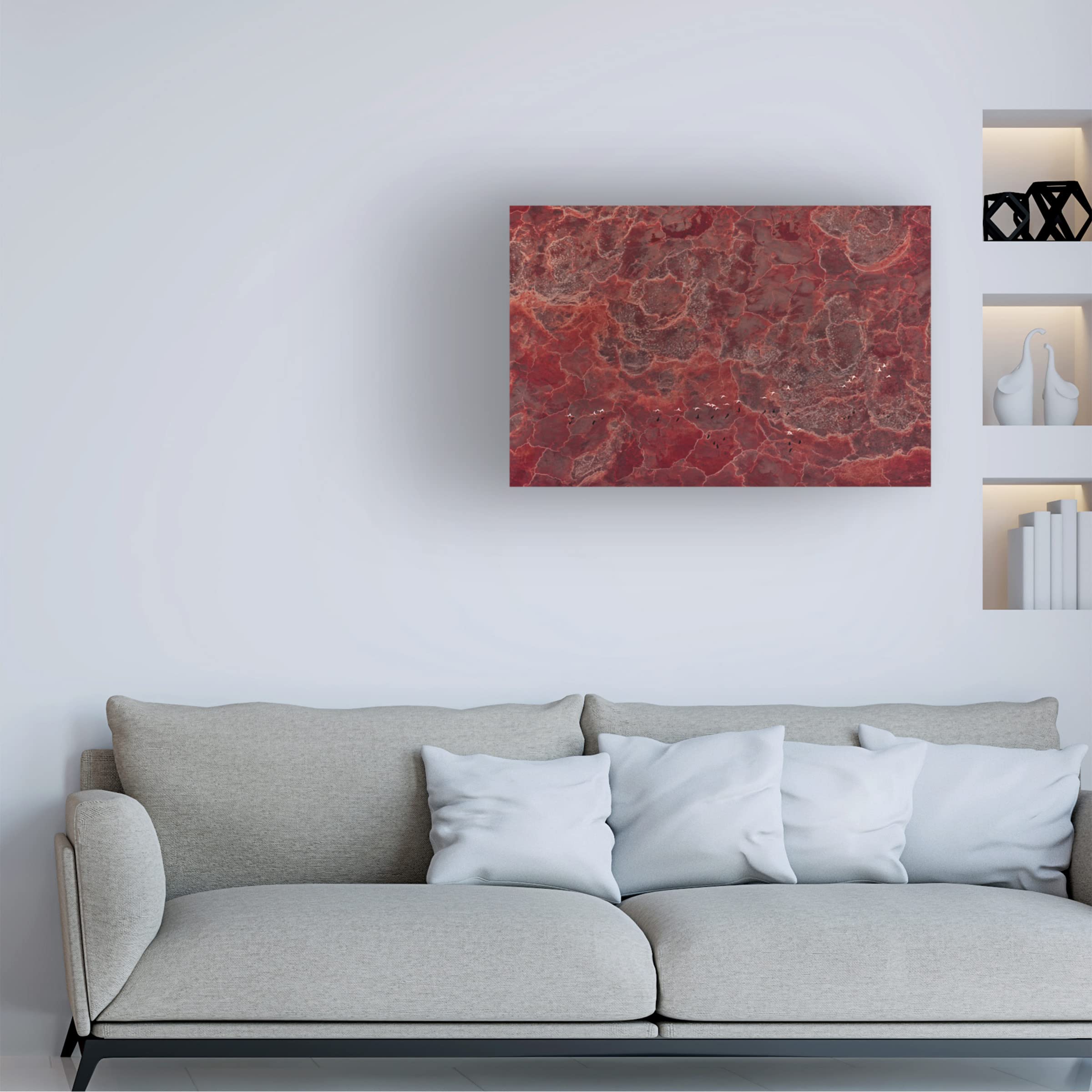 Trademark Fine Art 'Africa Palette' Canvas Wall Art by John Fan - Vibrant African-Themed Painting for Living Room, Bedroom & Office Decor