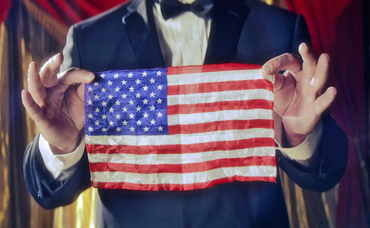 Magic Silk Flag Illusion with Vanishing Trick - Perfect for Stage Performances, Close-up Magic & Party Entertainment
