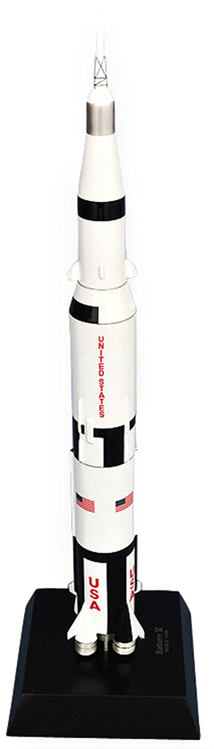 Mastercraft Collection Saturn V with Apollo Model - 1/200 Scale Rocket Kit for Space Enthusiasts & Collectors - Perfect for Display, Education & STEM Learning