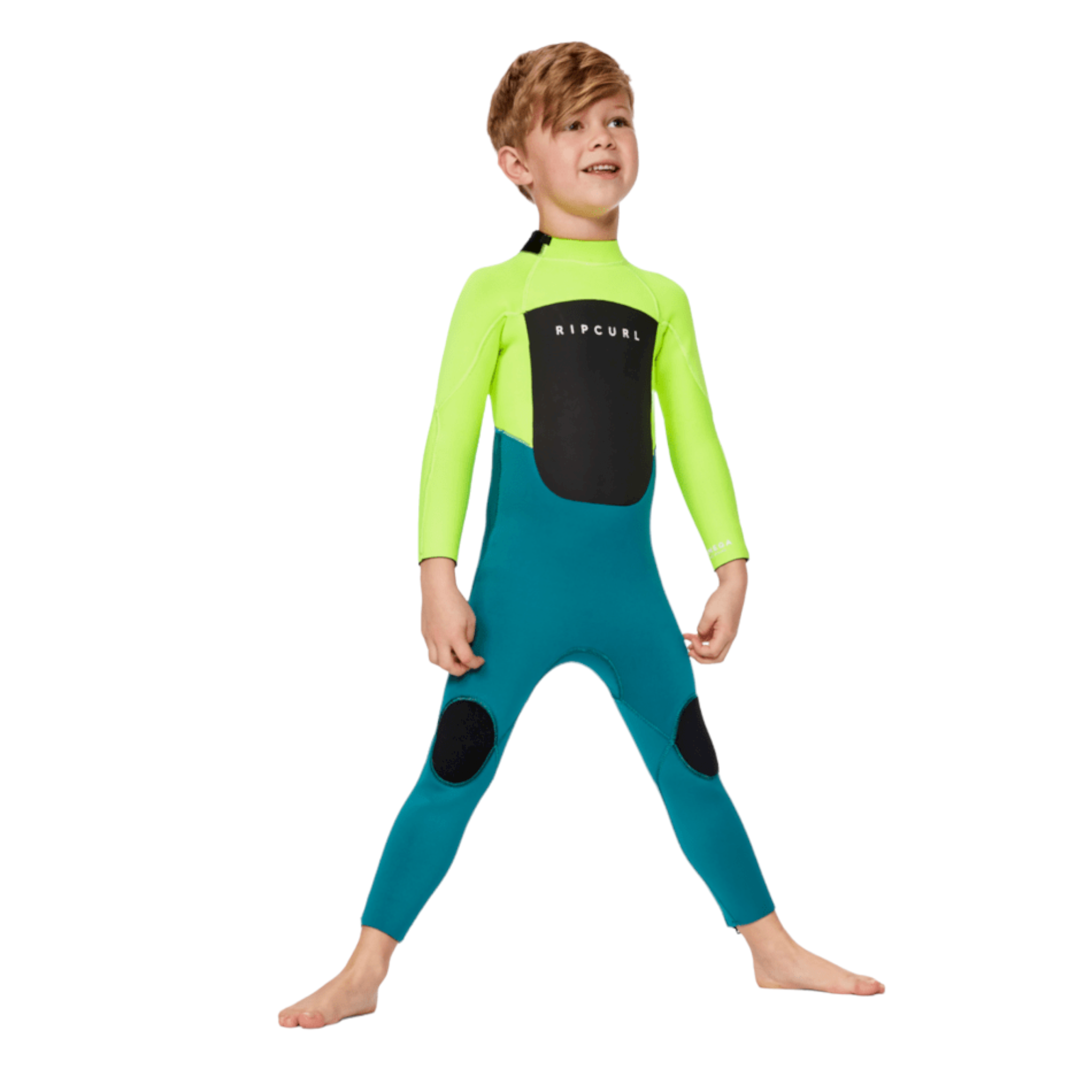Rip Curl GROMS OMEGA 3/2 Back Zip Full Wetsuit for Men - Warm & Flexible Neoprene Surfing Suit for Cold Water - Perfect for Surfing, Diving & Water Sports