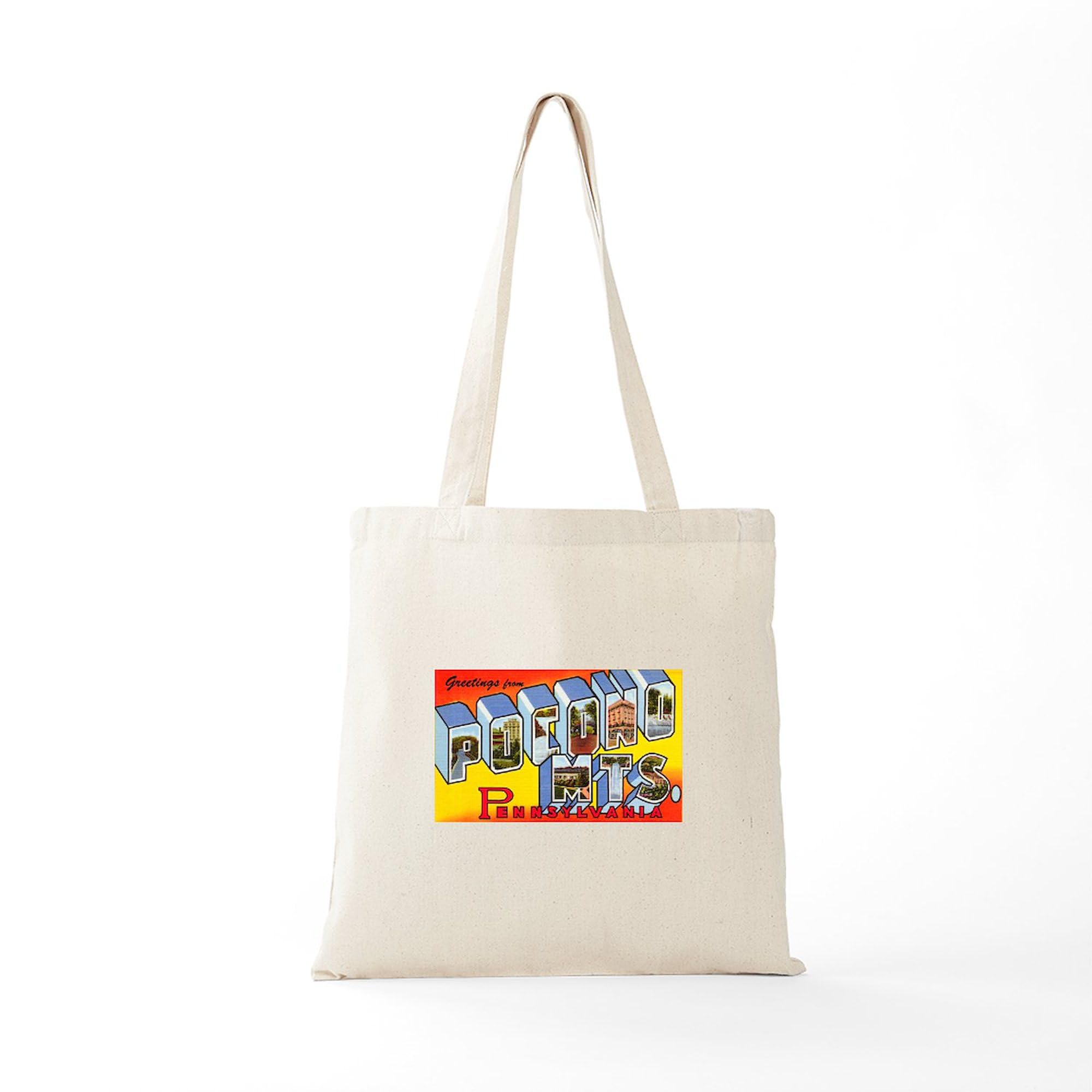 Pocono Mountains Pennsylvania Canvas Tote Bag - Eco-Friendly Reusable Shopping Bag for Groceries, Beach & Travel | Natural Cotton Carryall