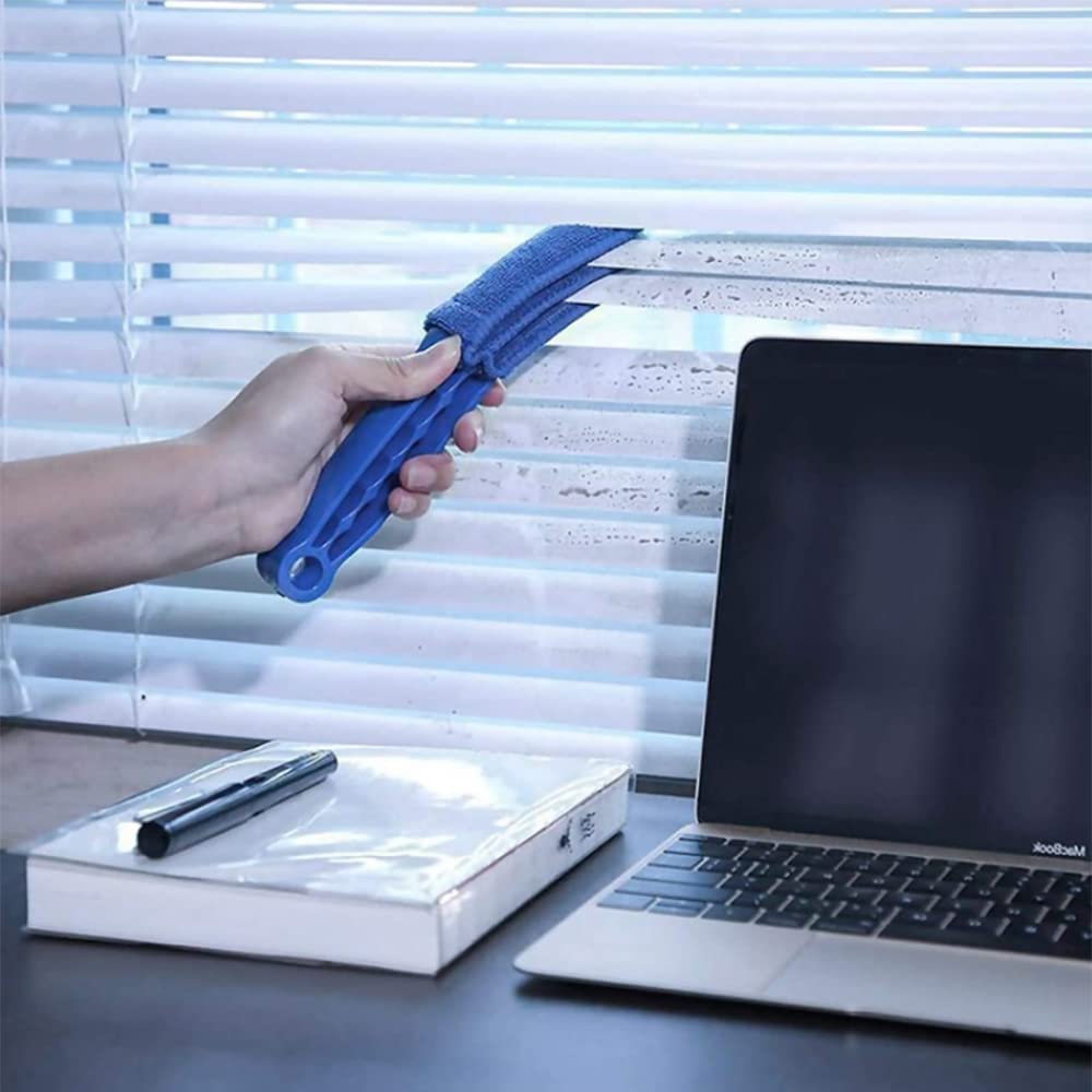 Venetian Blind Cleaner Tool - Removable Fabric Window Duster for Shutters, Vents & AC Units | Dust Collector Cleaning Brush (Green) | Perfect for Home, Office & RV Window Maintenance