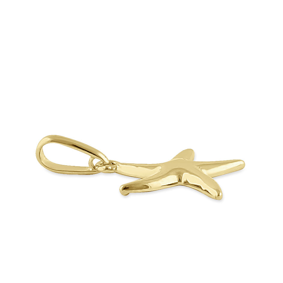 14K Solid Yellow Gold Starfish Pendant Necklace - Perfect for Beach Vacations, Summer Outfits & Gift Giving