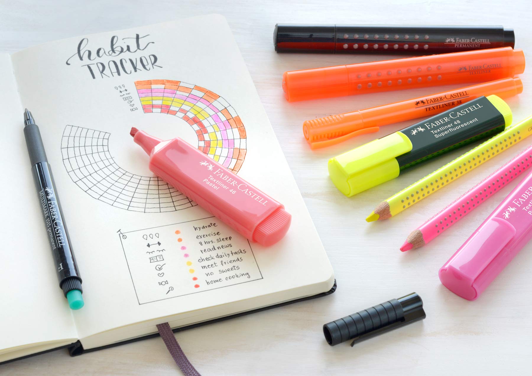 Faber Castell Textliner Highlighter Pen - Vibrant Red Ink for Books, Notes & Study Materials | Perfect for Students, Office & School Supplies