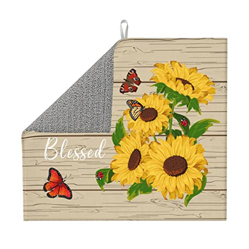 Sunflower And Butterfly