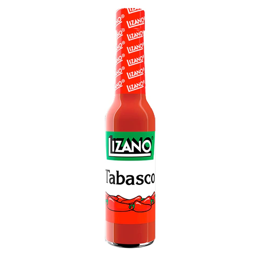 Lizano Tabasco Hot Sauce - Costa Rican Spicy Thick Rich Salsa with Ripe Red Peppers, No Vinegar, Robust Fiery Flavor (62g, 2.2 fl oz) - Perfect for Tacos, Burritos, Grilled Meats & Breakfast Dishes