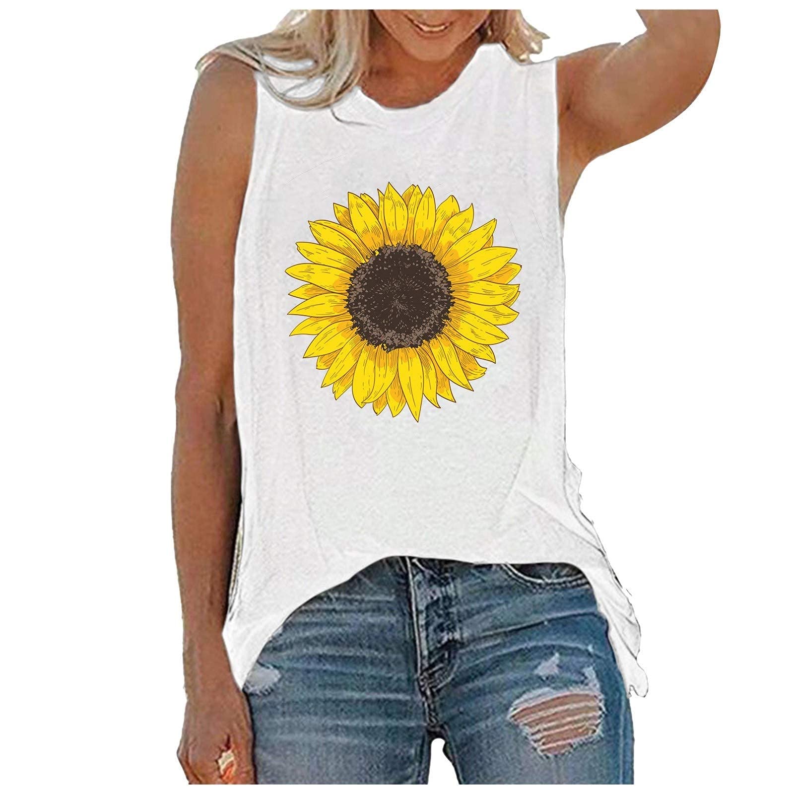 Floral Printed Plus Size Tank Tops for Women - Sexy Casual Summer Tops | Perfect for Beach Outfits, Vacation Wear & Everyday Comfort