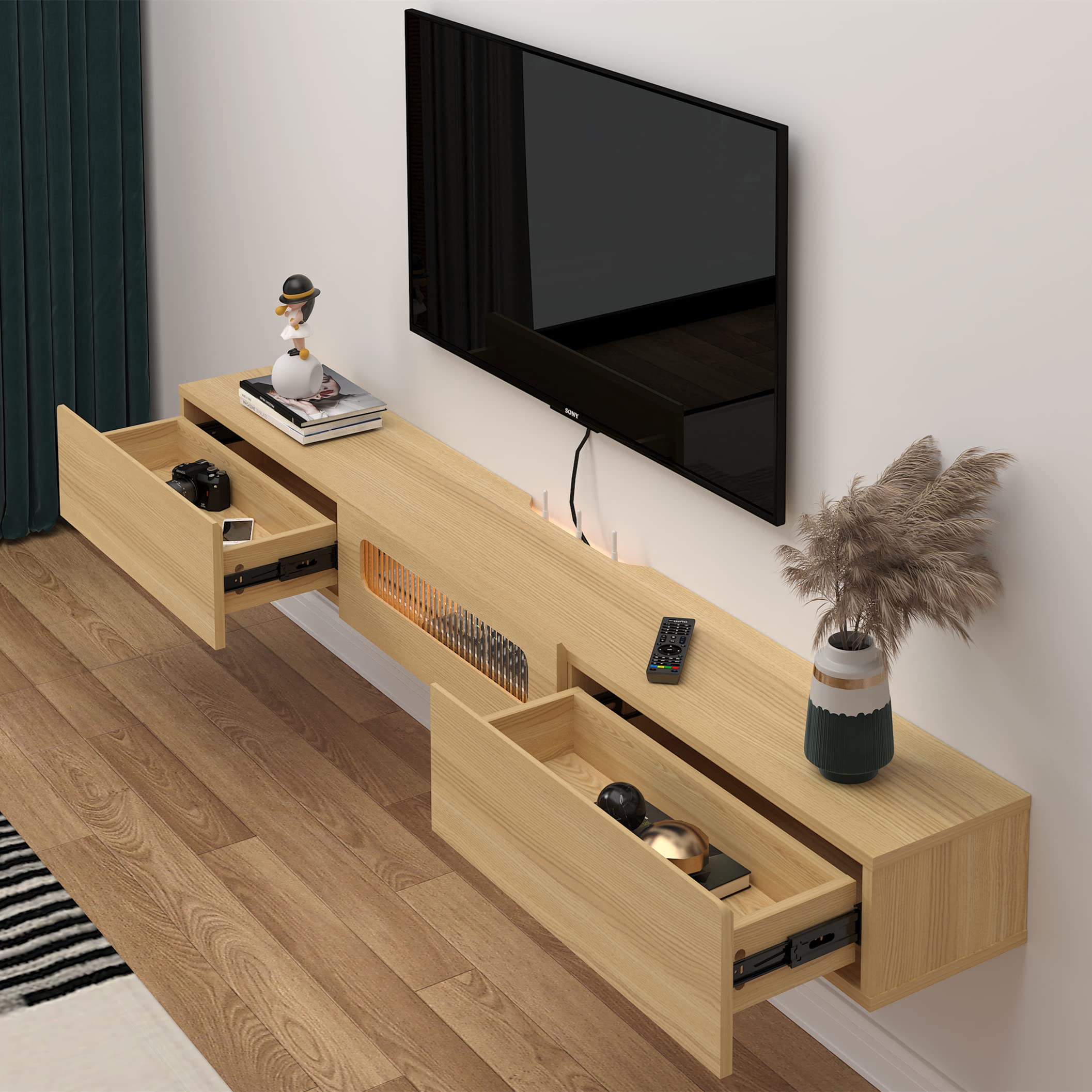 Floating TV Stand with LED Lights - 79