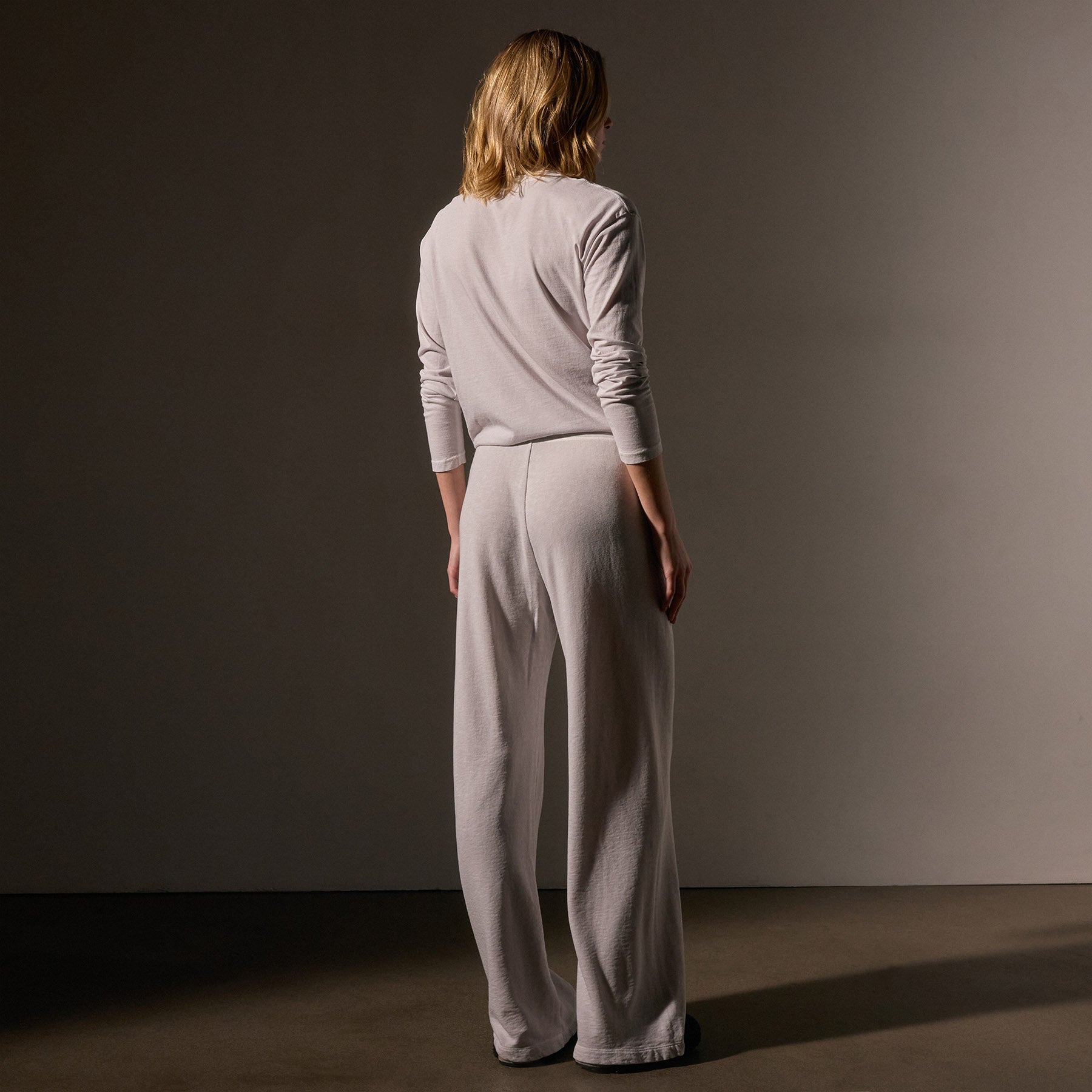 Women's High Waist Wide Leg Sweatpants - Light Mist Pigment Dye Joggers for Yoga, Lounge & Casual Wear