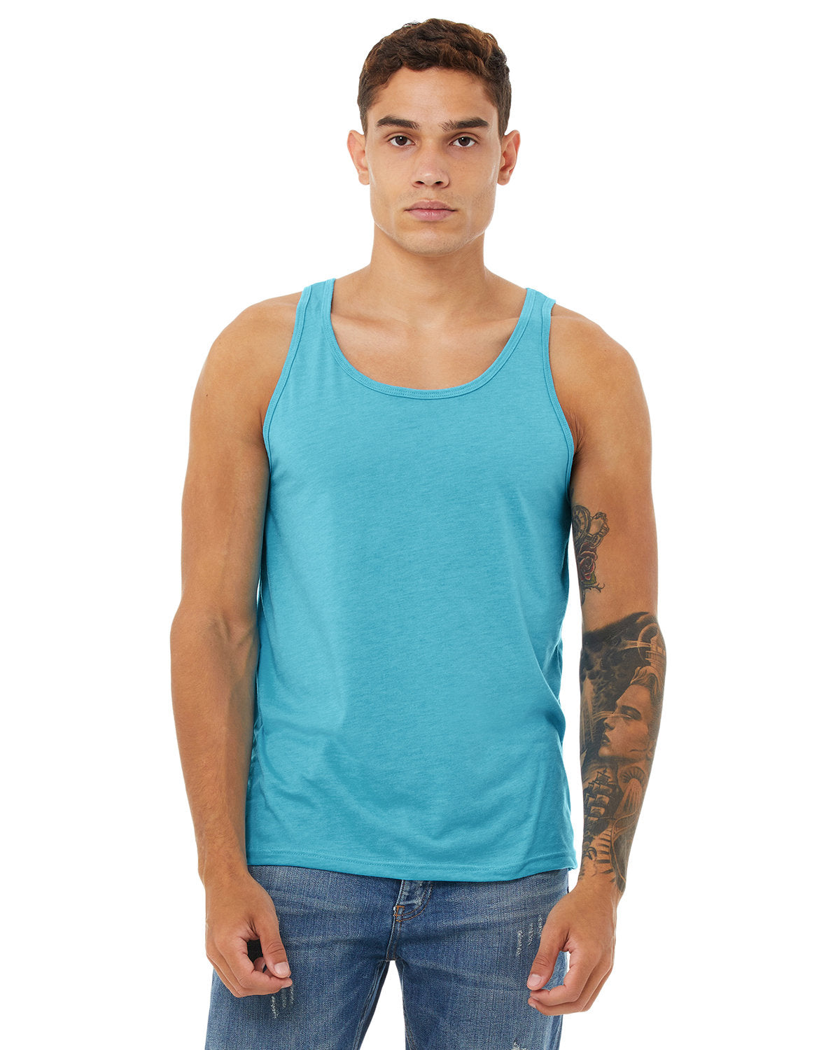 Bella + Canvas 3484 Unisex Triblend Tank Top - Soft Comfortable Muscle Tee for Men & Women - Perfect for Gym, Workout, Yoga & Summer Fashion