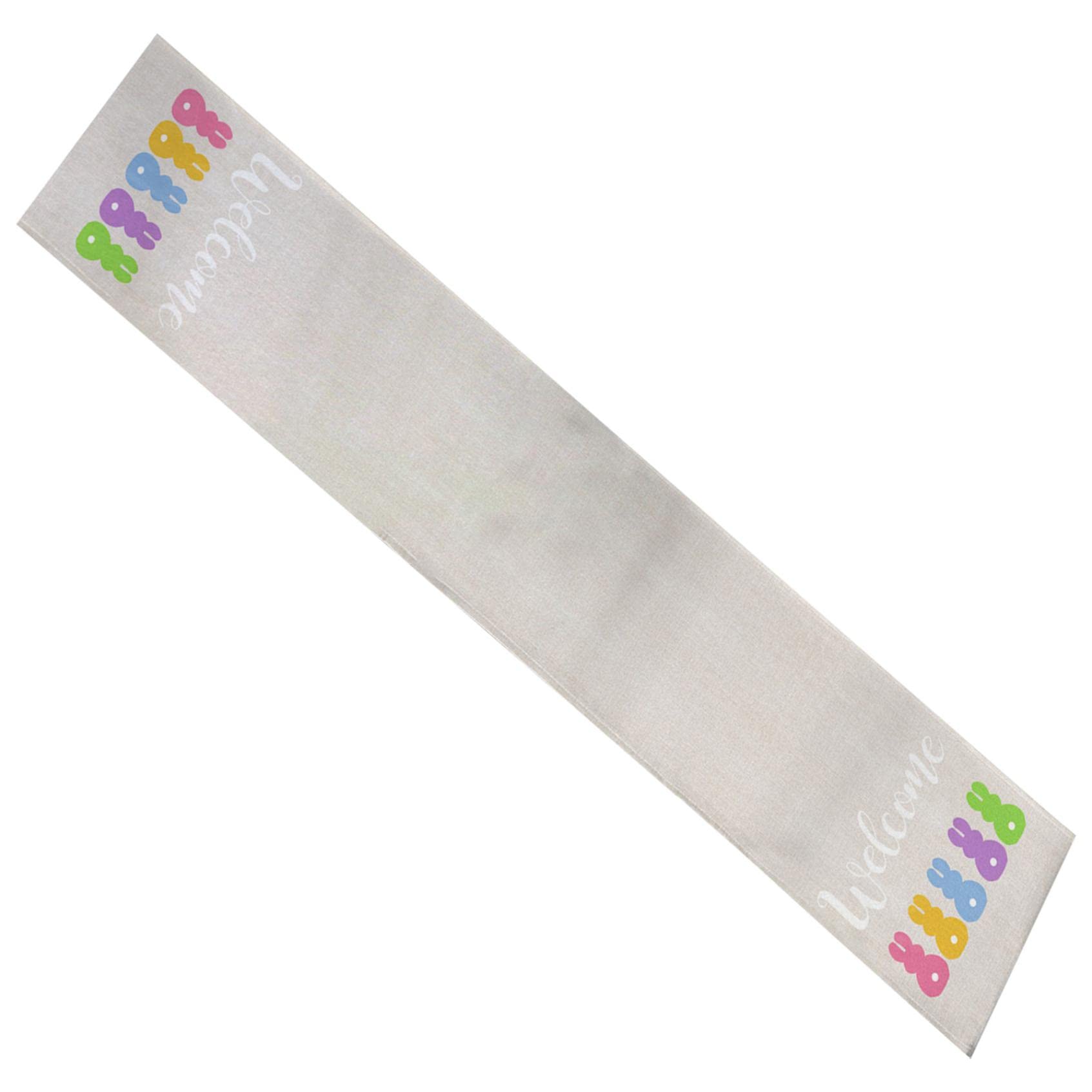 Easter Table Runner 13x72 Inches - Spring Bunny Design Easter Decorations for Kitchen Dining Table, Coffee Table, Indoor Outdoor Home Decor - Perfect for Easter Brunch, Party & Spring Celebration