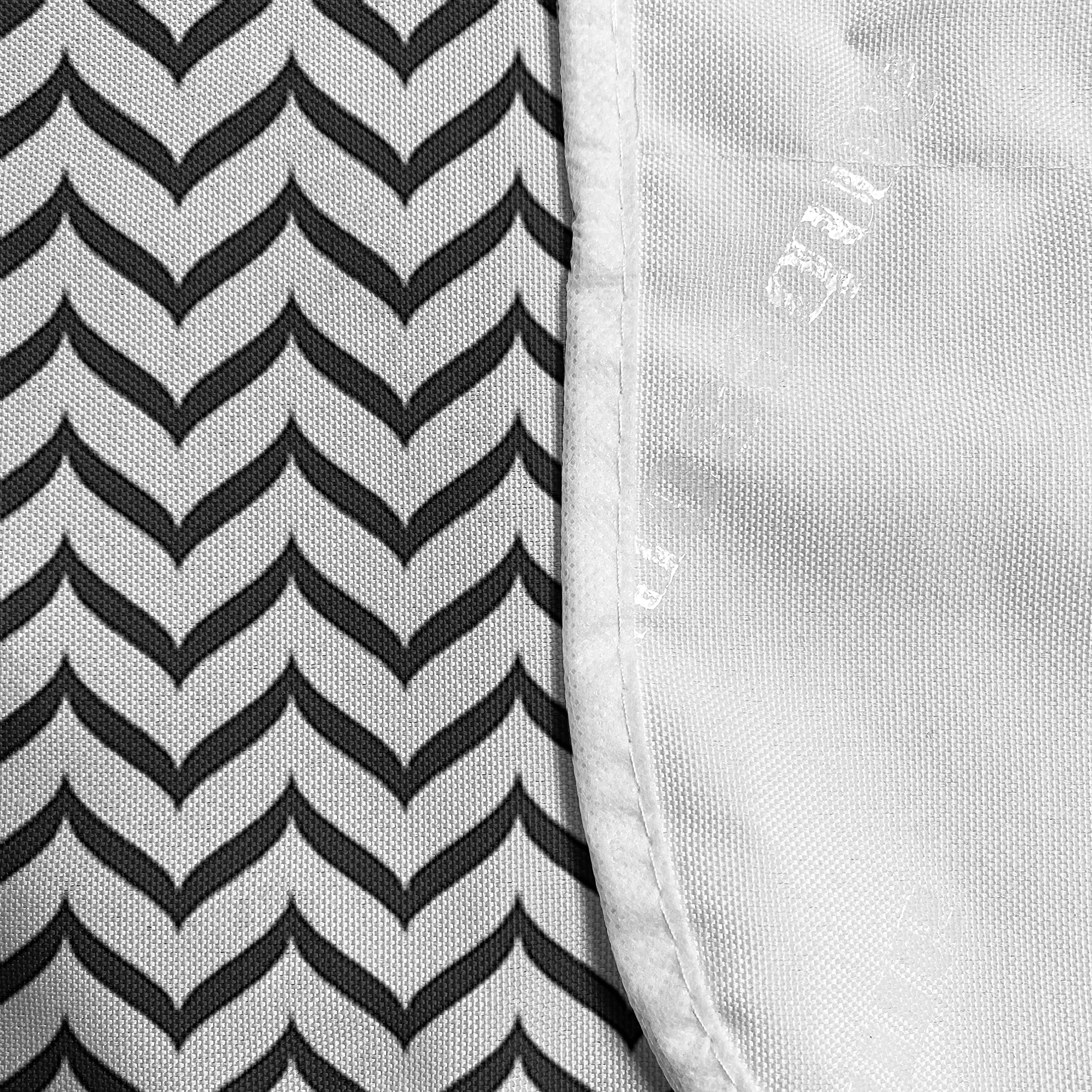 Ambesonne Herringbone Microwave Cover - Modern Zigzag Wavy Stripes Design, Water Resistant Kitchen Organizer with Pockets, 36
