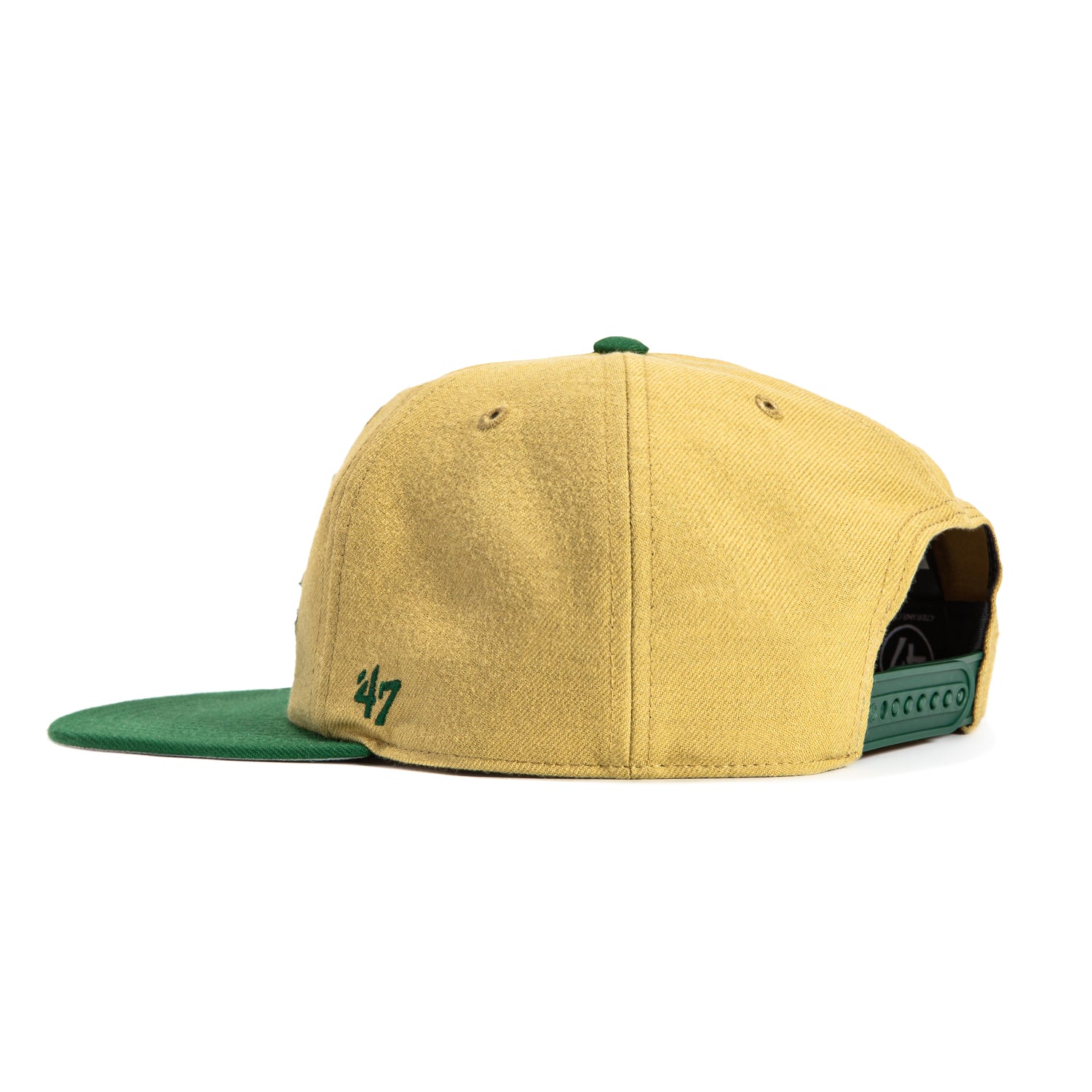 47 Brand Lemonade Sureshot Captain Houston Astros Snapback Hat with Minute Maid Park Patch - Tan & Green | Official MLB Baseball Cap for Fans, Streetwear & Casual Outfits