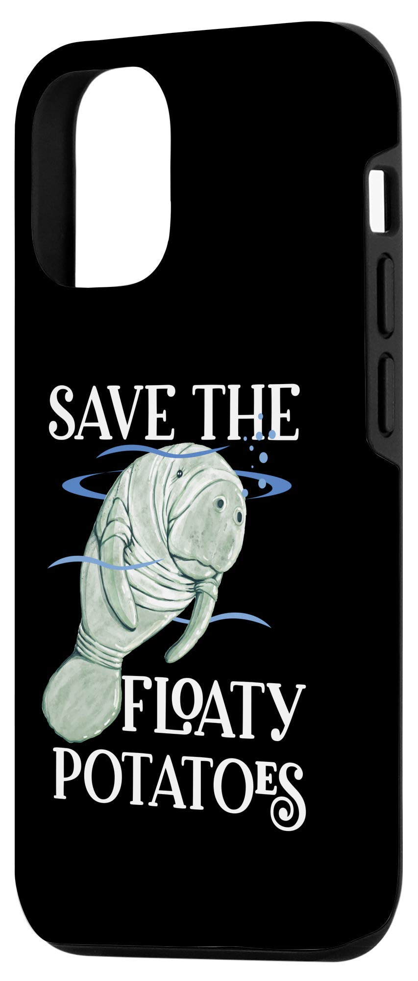 Cute Manatee Gift Case for iPhone 12/12 Pro - Waterproof Protective Phone Cover with Floating Design - Perfect for Beach, Pool & Summer Vacation Use