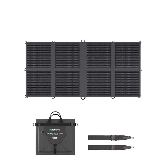 Renogy 200W Portable Solar Panel Charger - Foldable Solar Blanket for Camping, RV, Off-Grid Power & Emergency Use