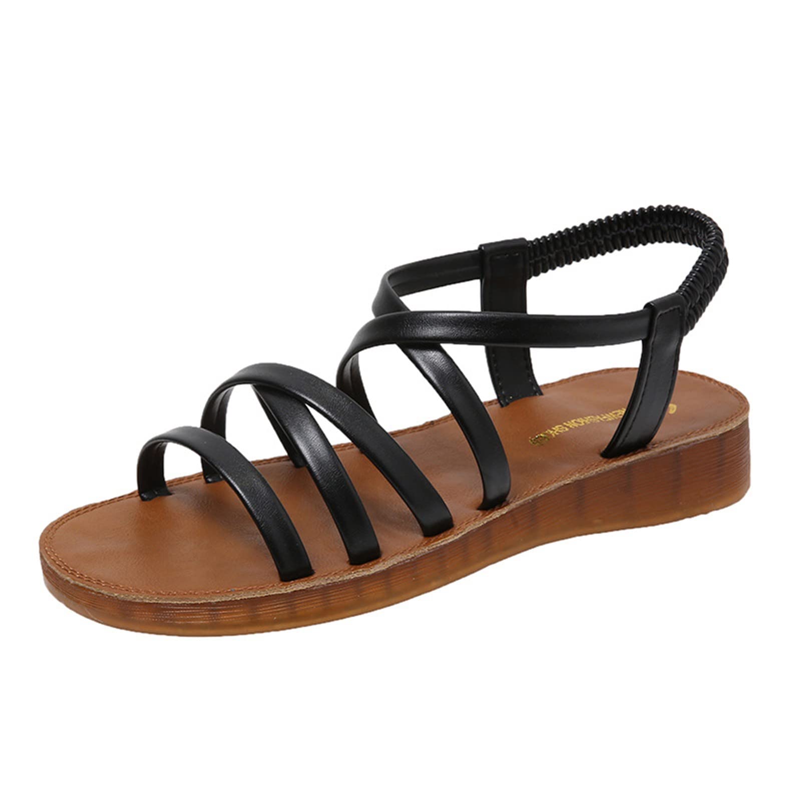 Breathable Women's Toe Sandals - Open-Toe Flat Summer Sandals with Zipper for Beach, Home & Casual Wear | Comfortable Fashion Footwear for Outdoor Activities