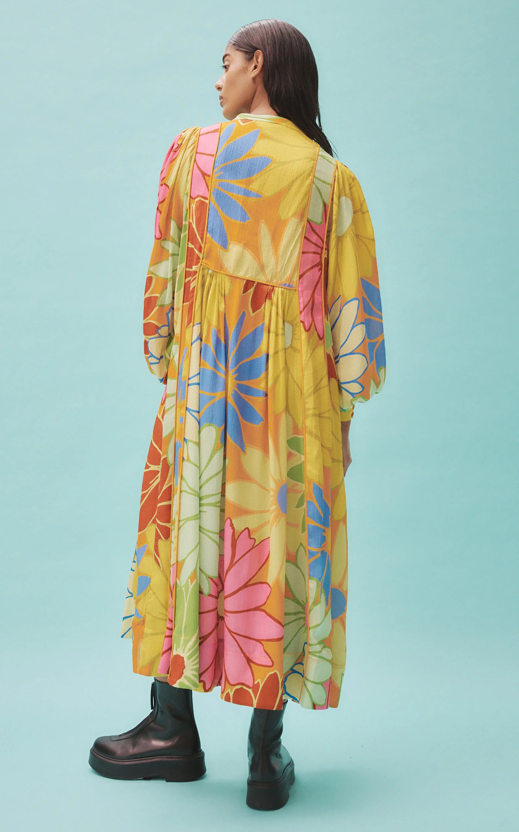 FLORENTINA MIDI DRESS - Women's Floral Summer Dress with Short Sleeves, A-Line Cut, Comfortable & Stylish - Perfect for Beach Vacations, Date Nights & Summer Parties
