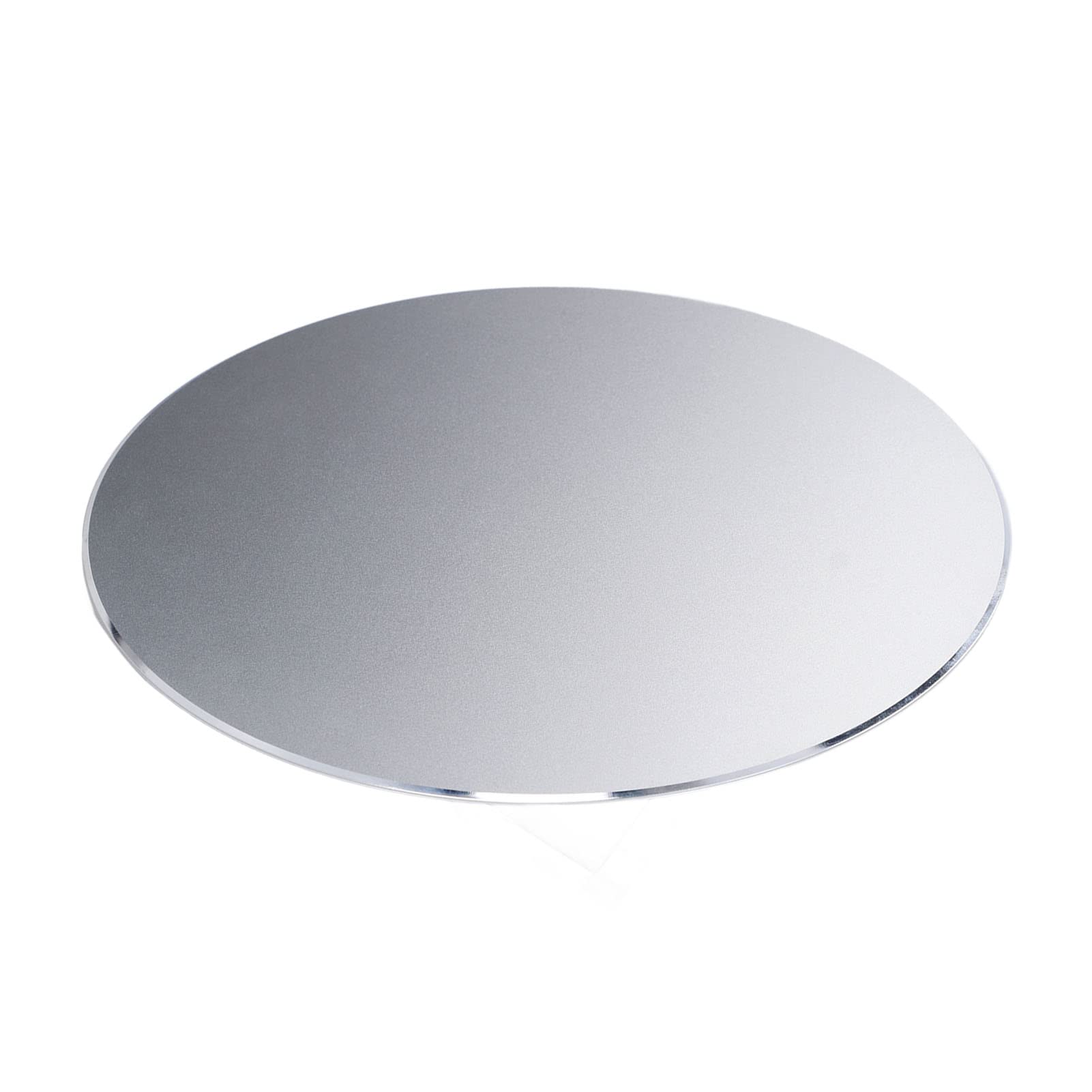 Jovenn Anti-Slip Round Metal Mouse Pad - Smooth Edges for Precise Control | Gaming, Office & Home Use (Silver)