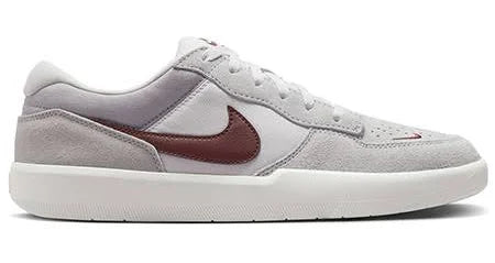 Nike SB Force 58 Skateboarding Shoes - Platinum Tint/Dark Team Red - Men's Casual Sneakers for Streetwear & Skateboarding
