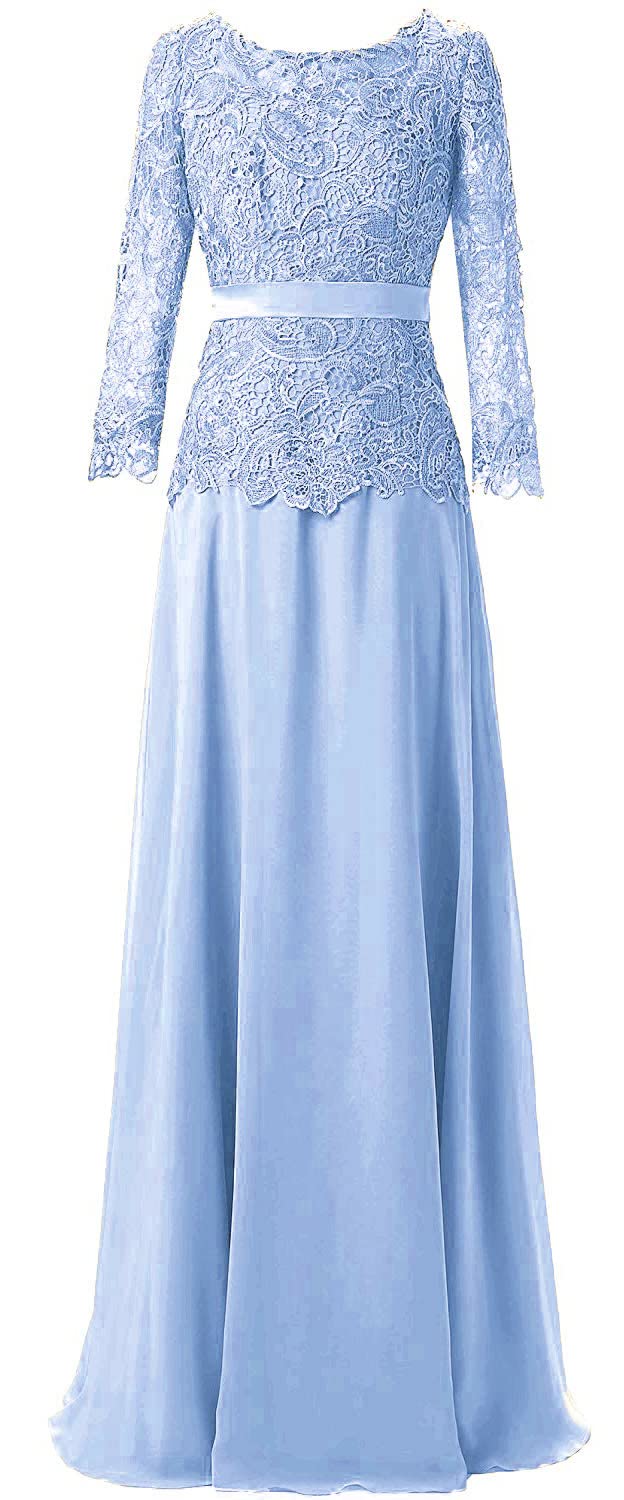Elegant Long Sleeve Lace Mother of The Bride Dress - Formal Chiffon Evening Gown for Wedding Guest - Perfect for Weddings, Receptions & Special Occasions