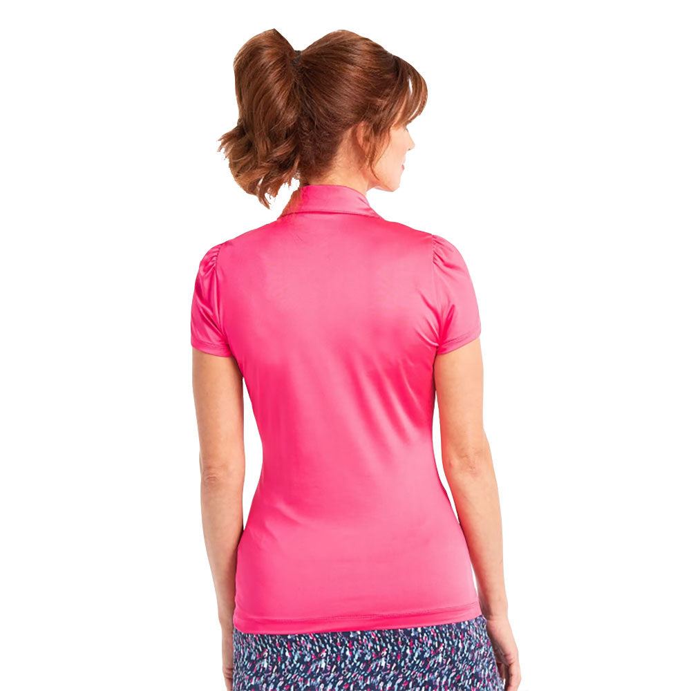 EP New York Women's Convertible Collar Golf Polo Shirt - Breathable Moisture-Wicking Performance Top for Golf, Tennis & Casual Wear