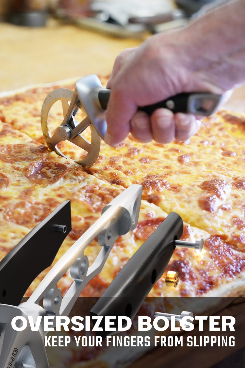 **Dalstrong Professional Pizza Wheel Cutter - Ultra Sharp High-Carbon Stainless Steel Blade with G10 Handle - Thumb Guard & Blade Cover - Perfect for Home Kitchens, Pizzerias & Catering**