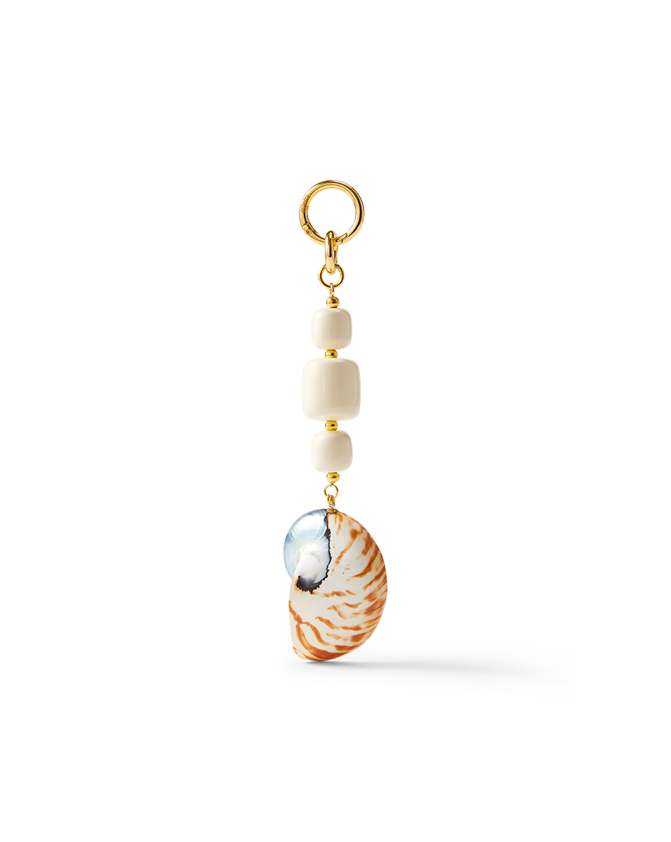 Nantucket Shell Bag Charm - Stylish Seashell Accessory for Handbags, Purses & Backpacks | Perfect for Beach Vacations, Summer Outfits & Boho Fashion